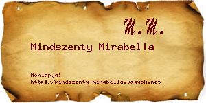 Mindszenty Mirabella névjegykártya